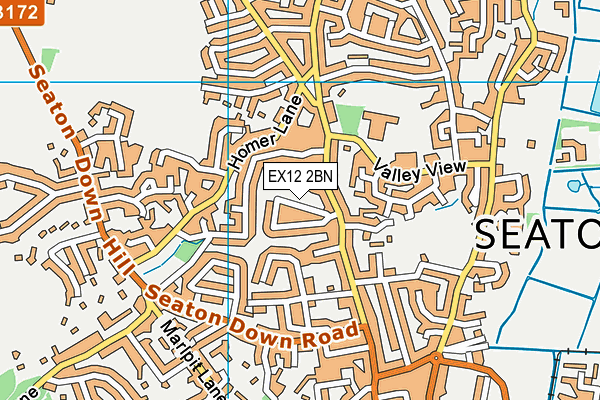 EX12 2BN map - OS VectorMap District (Ordnance Survey) EX12 2BN map - OS VectorMap District (Ordnance Survey)