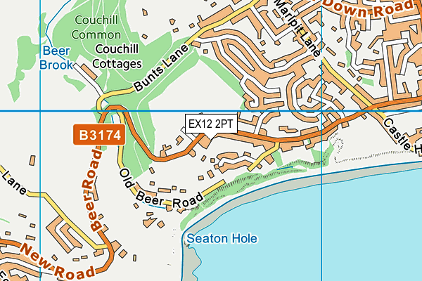 EX12 2PT map - OS VectorMap District (Ordnance Survey) EX12 2PT map - OS VectorMap District (Ordnance Survey)