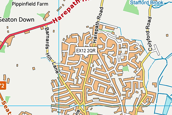 EX12 2QR map - OS VectorMap District (Ordnance Survey) EX12 2QR map - OS VectorMap District (Ordnance Survey)
