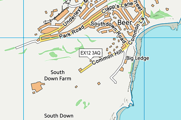 EX12 3AQ map - OS VectorMap District (Ordnance Survey) EX12 3AQ map - OS VectorMap District (Ordnance Survey)