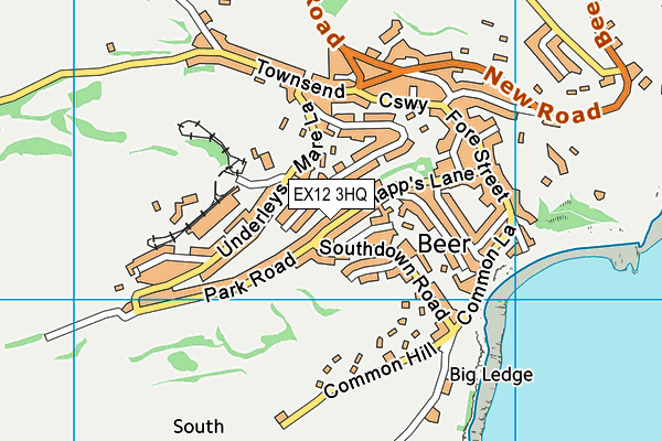 EX12 3HQ map - OS VectorMap District (Ordnance Survey) EX12 3HQ map - OS VectorMap District (Ordnance Survey)