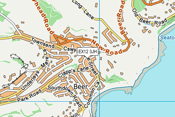 EX12 3JH map - OS VectorMap District (Ordnance Survey) EX12 3JH map - OS VectorMap District (Ordnance Survey)