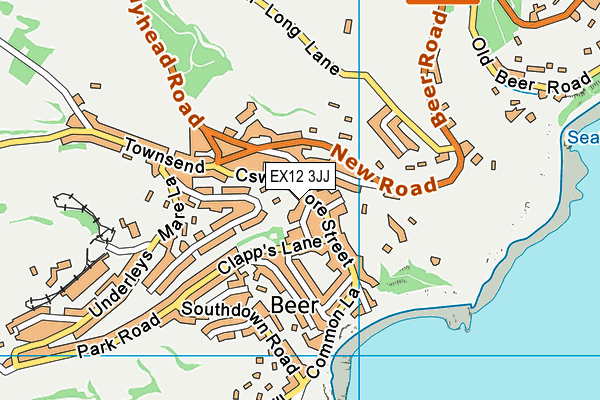 EX12 3JJ map - OS VectorMap District (Ordnance Survey) EX12 3JJ map - OS VectorMap District (Ordnance Survey)