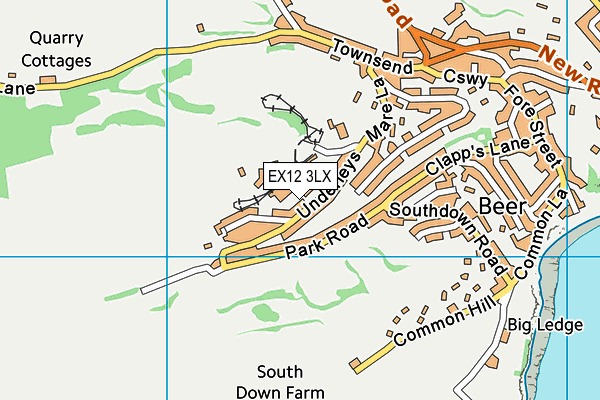 EX12 3LX map - OS VectorMap District (Ordnance Survey) EX12 3LX map - OS VectorMap District (Ordnance Survey)