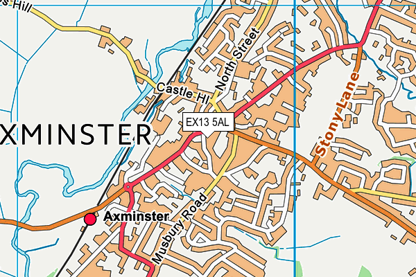 EX13 5AL map - OS VectorMap District (Ordnance Survey) EX13 5AL map - OS VectorMap District (Ordnance Survey)