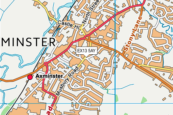EX13 5AY map - OS VectorMap District (Ordnance Survey) EX13 5AY map - OS VectorMap District (Ordnance Survey)