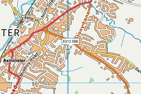 EX13 5BB map - OS VectorMap District (Ordnance Survey) EX13 5BB map - OS VectorMap District (Ordnance Survey)