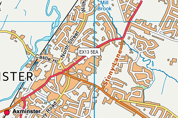 EX13 5EA map - OS VectorMap District (Ordnance Survey) EX13 5EA map - OS VectorMap District (Ordnance Survey)