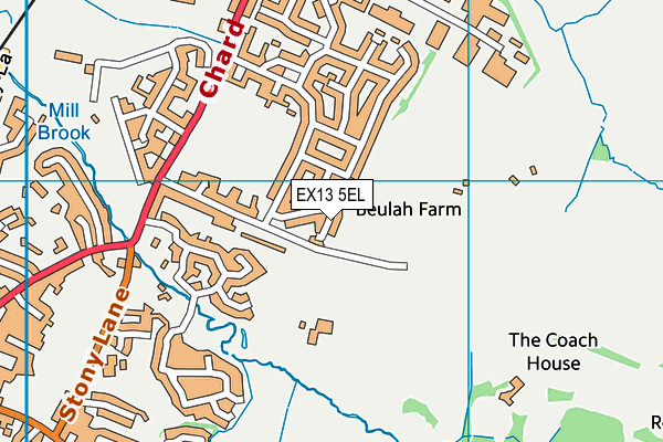 EX13 5EL map - OS VectorMap District (Ordnance Survey) EX13 5EL map - OS VectorMap District (Ordnance Survey)