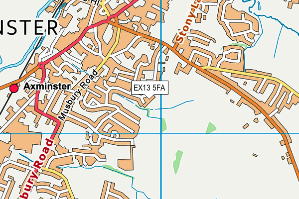 EX13 5FA map - OS VectorMap District (Ordnance Survey) EX13 5FA map - OS VectorMap District (Ordnance Survey)