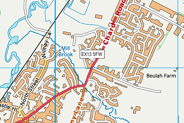 EX13 5FW map - OS VectorMap District (Ordnance Survey) EX13 5FW map - OS VectorMap District (Ordnance Survey)