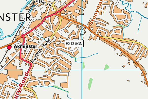 EX13 5GN map - OS VectorMap District (Ordnance Survey) EX13 5GN map - OS VectorMap District (Ordnance Survey)
