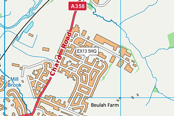 EX13 5HQ map - OS VectorMap District (Ordnance Survey) EX13 5HQ map - OS VectorMap District (Ordnance Survey)