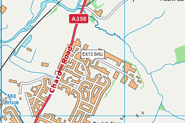 EX13 5HU map - OS VectorMap District (Ordnance Survey) EX13 5HU map - OS VectorMap District (Ordnance Survey)