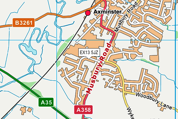 EX13 5JZ map - OS VectorMap District (Ordnance Survey) EX13 5JZ map - OS VectorMap District (Ordnance Survey)