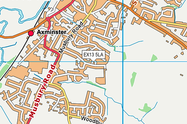 EX13 5LA map - OS VectorMap District (Ordnance Survey) EX13 5LA map - OS VectorMap District (Ordnance Survey)