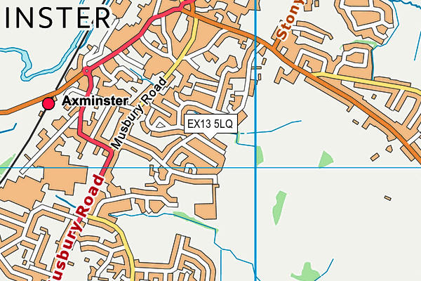 EX13 5LQ map - OS VectorMap District (Ordnance Survey) EX13 5LQ map - OS VectorMap District (Ordnance Survey)