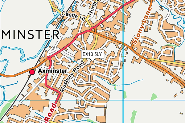 EX13 5LY map - OS VectorMap District (Ordnance Survey) EX13 5LY map - OS VectorMap District (Ordnance Survey)