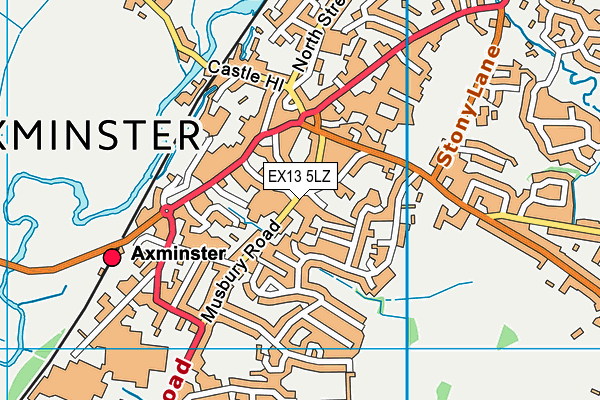 EX13 5LZ map - OS VectorMap District (Ordnance Survey) EX13 5LZ map - OS VectorMap District (Ordnance Survey)