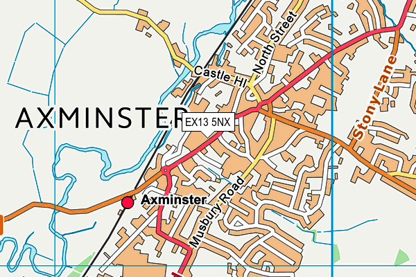 EX13 5NX map - OS VectorMap District (Ordnance Survey) EX13 5NX map - OS VectorMap District (Ordnance Survey)