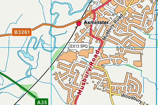EX13 5PQ map - OS VectorMap District (Ordnance Survey) EX13 5PQ map - OS VectorMap District (Ordnance Survey)