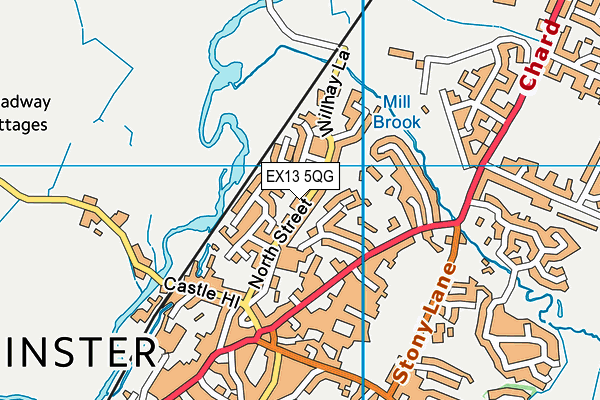 EX13 5QG map - OS VectorMap District (Ordnance Survey) EX13 5QG map - OS VectorMap District (Ordnance Survey)