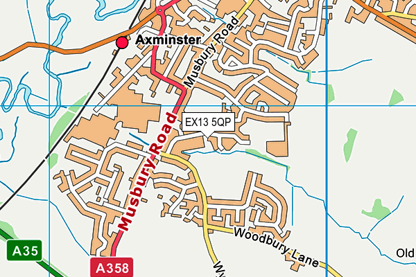 EX13 5QP map - OS VectorMap District (Ordnance Survey) EX13 5QP map - OS VectorMap District (Ordnance Survey)
