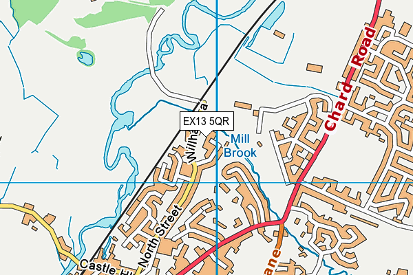 EX13 5QR map - OS VectorMap District (Ordnance Survey) EX13 5QR map - OS VectorMap District (Ordnance Survey)