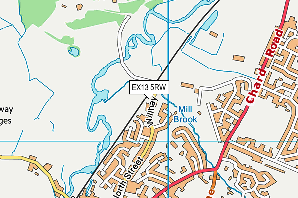 EX13 5RW map - OS VectorMap District (Ordnance Survey) EX13 5RW map - OS VectorMap District (Ordnance Survey)