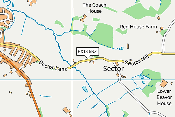 EX13 5RZ map - OS VectorMap District (Ordnance Survey) EX13 5RZ map - OS VectorMap District (Ordnance Survey)