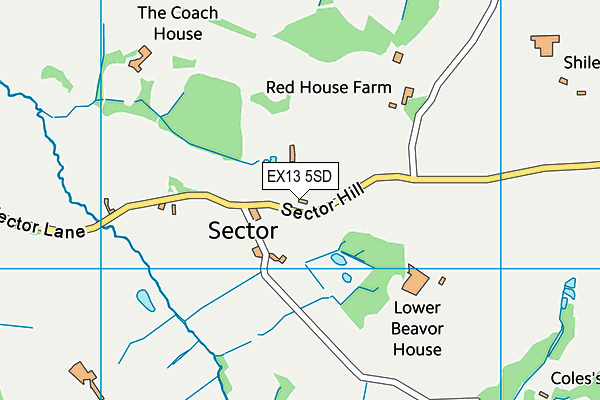 EX13 5SD map - OS VectorMap District (Ordnance Survey) EX13 5SD map - OS VectorMap District (Ordnance Survey)