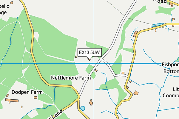 EX13 5UW map - OS VectorMap District (Ordnance Survey) EX13 5UW map - OS VectorMap District (Ordnance Survey)