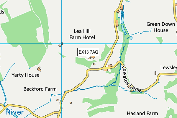 EX13 7AQ map - OS VectorMap District (Ordnance Survey) EX13 7AQ map - OS VectorMap District (Ordnance Survey)