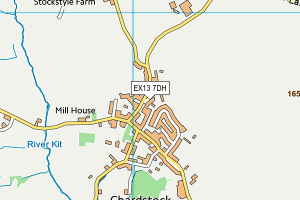 EX13 7DH map - OS VectorMap District (Ordnance Survey) EX13 7DH map - OS VectorMap District (Ordnance Survey)