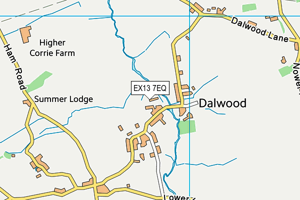EX13 7EQ map - OS VectorMap District (Ordnance Survey) EX13 7EQ map - OS VectorMap District (Ordnance Survey)