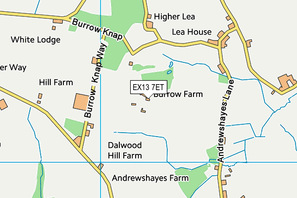 EX13 7ET map - OS VectorMap District (Ordnance Survey) EX13 7ET map - OS VectorMap District (Ordnance Survey)
