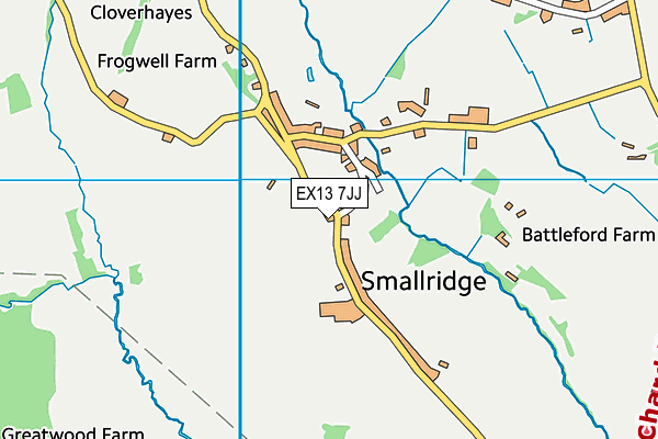 EX13 7JJ map - OS VectorMap District (Ordnance Survey) EX13 7JJ map - OS VectorMap District (Ordnance Survey)