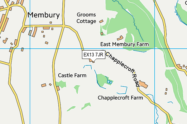EX13 7JR map - OS VectorMap District (Ordnance Survey) EX13 7JR map - OS VectorMap District (Ordnance Survey)