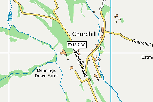 EX13 7JW map - OS VectorMap District (Ordnance Survey) EX13 7JW map - OS VectorMap District (Ordnance Survey)