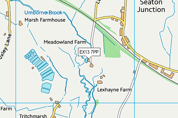 EX13 7PP map - OS VectorMap District (Ordnance Survey) EX13 7PP map - OS VectorMap District (Ordnance Survey)