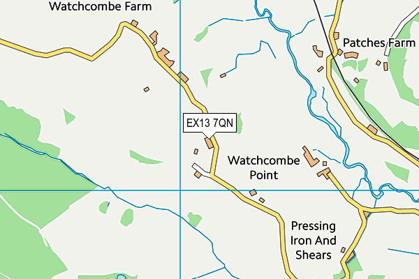 EX13 7QN map - OS VectorMap District (Ordnance Survey) EX13 7QN map - OS VectorMap District (Ordnance Survey)