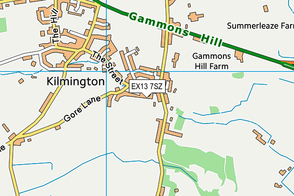 EX13 7SZ map - OS VectorMap District (Ordnance Survey) EX13 7SZ map - OS VectorMap District (Ordnance Survey)