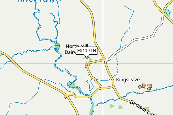 EX13 7TN map - OS VectorMap District (Ordnance Survey) EX13 7TN map - OS VectorMap District (Ordnance Survey)