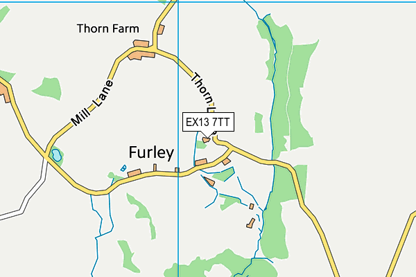EX13 7TT map - OS VectorMap District (Ordnance Survey) EX13 7TT map - OS VectorMap District (Ordnance Survey)