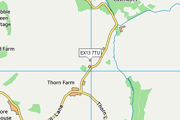 EX13 7TU map - OS VectorMap District (Ordnance Survey) EX13 7TU map - OS VectorMap District (Ordnance Survey)