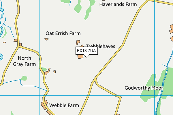 EX13 7UA map - OS VectorMap District (Ordnance Survey) EX13 7UA map - OS VectorMap District (Ordnance Survey)