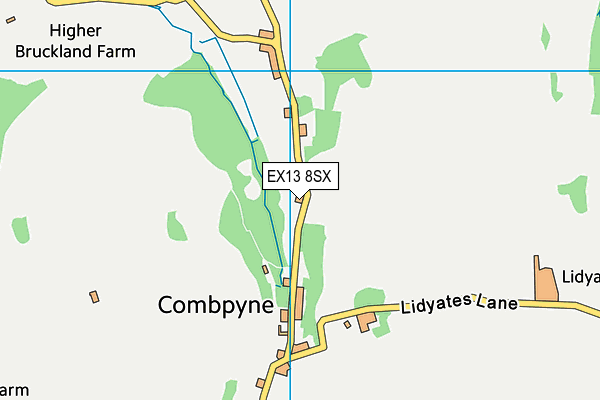 EX13 8SX map - OS VectorMap District (Ordnance Survey) EX13 8SX map - OS VectorMap District (Ordnance Survey)