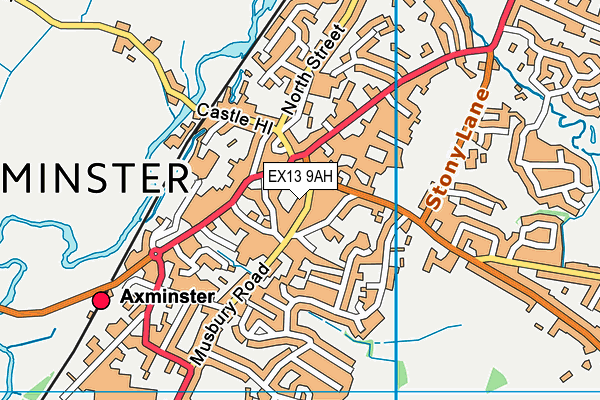 EX13 9AH map - OS VectorMap District (Ordnance Survey) EX13 9AH map - OS VectorMap District (Ordnance Survey)