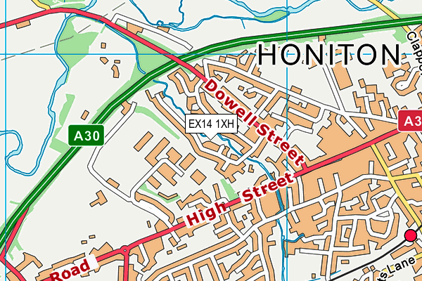 EX14 1XH map - OS VectorMap District (Ordnance Survey) EX14 1XH map - OS VectorMap District (Ordnance Survey)