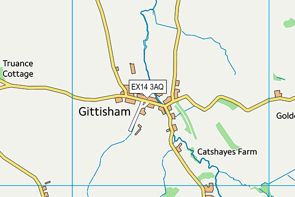 EX14 3AQ map - OS VectorMap District (Ordnance Survey) EX14 3AQ map - OS VectorMap District (Ordnance Survey)
